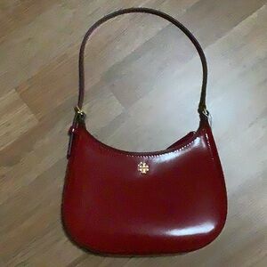 Tory Burch Red Shoulder Bag with Gold Logo